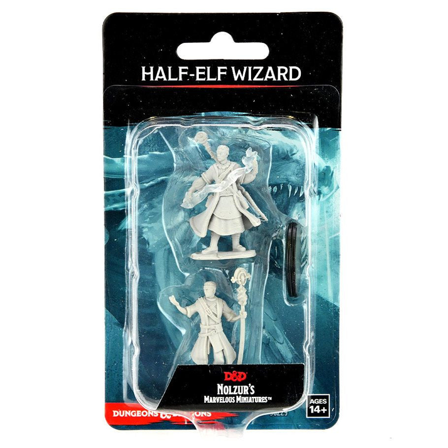 D&D: Nolzur's Marvelous Minis: Half-Elf Wizard Male Wave 14 (Unpainted)