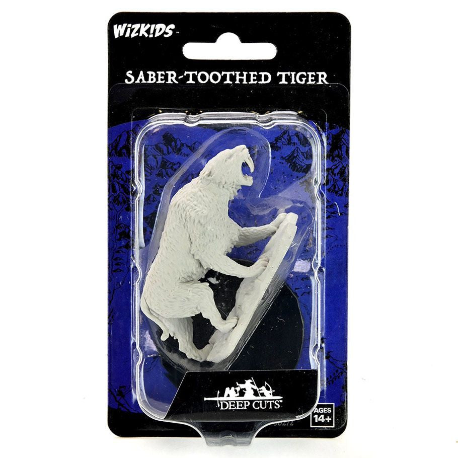 WizKids Deep Cuts Minis: Saber-Toothed Tiger Wave 14 (Unpainted)