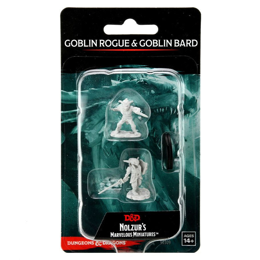 D&D: Nolzur's Marvelous Minis: Male Goblin Rogue & Female Bard Wave 15 (Unpainted)