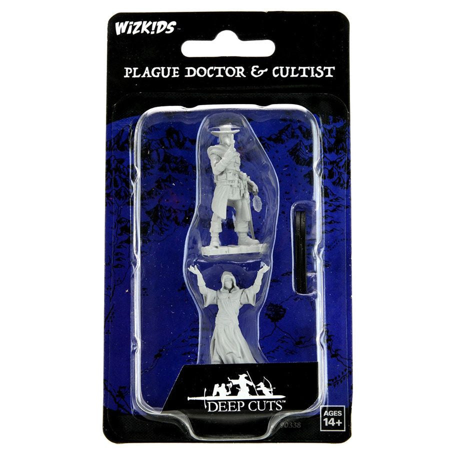 WizKids Deep Cuts Minis: Plague Doctory & Cultist Wave 15 (Unpainted)