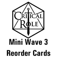 Critical Role Unpainted Miniatures Wave 3: Retail Reorder Cards Wave 3 By WizKids