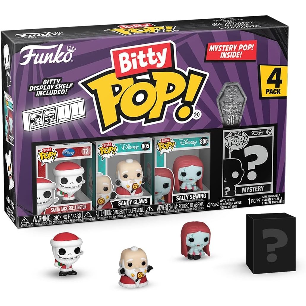 Funko! Bitty Pop! Animation! The Nightmare Before Christmas - Santa Jack Bitty Pop! 4-Pack